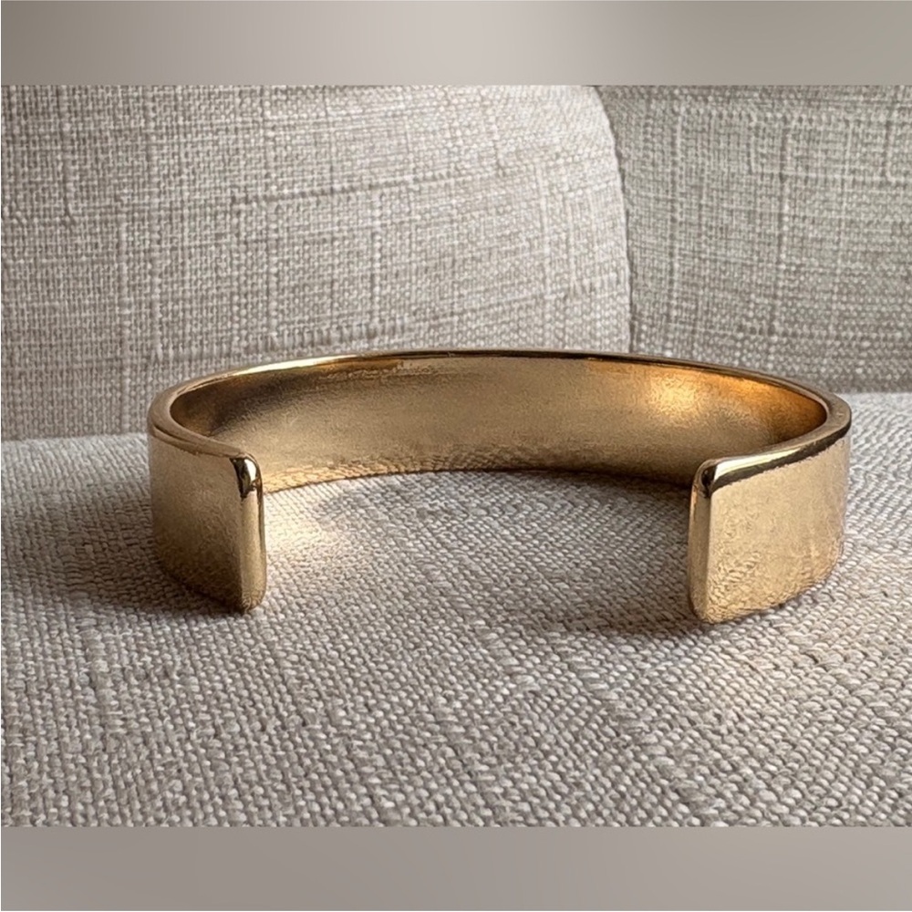 Dior Gold and White Christian Dior Crystal Cuff Bracelet - Picture 3 of 7